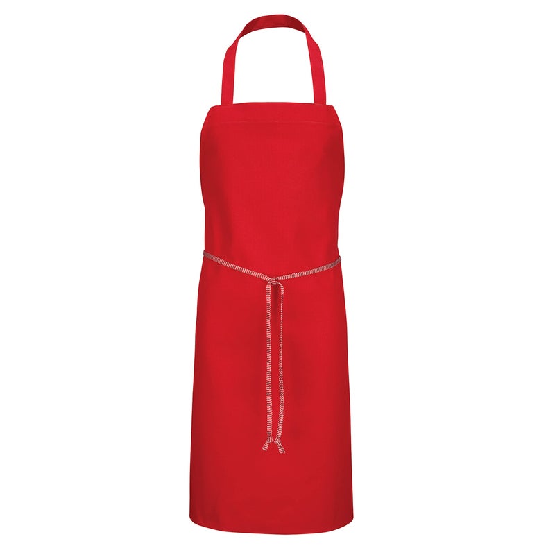 Chef Designs Red Kap Chef DesignsStandard Bib Apron, Red, 30x33 - Image 1